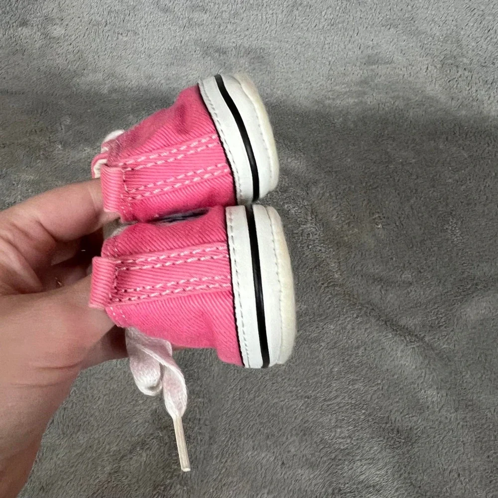Pink Converse Baby Chuck Taylor All Star Cribster Shoes Canvas Upper Size 1